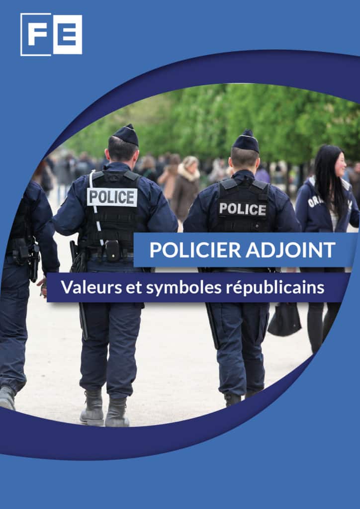 Valeurs et symboles républicains de la France policier adjoint